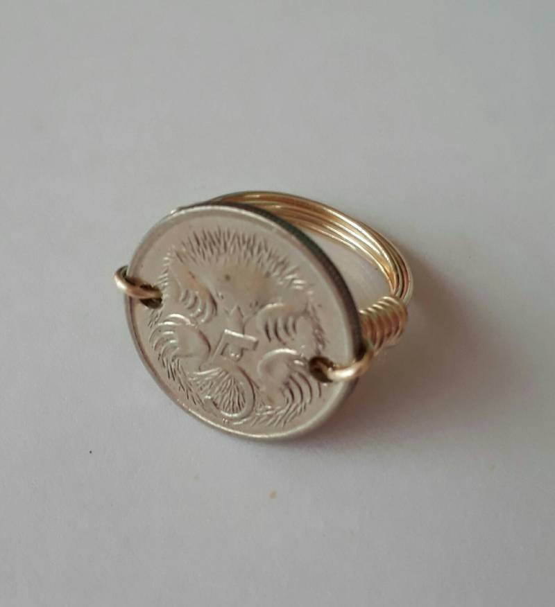 Australien 5 Cent Draht Gewickelt Ring von CoinCutters