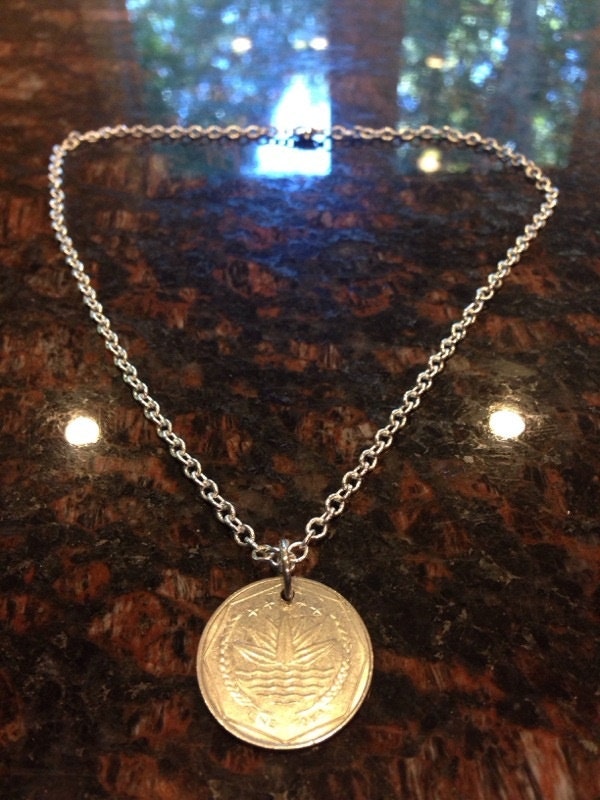 Bangladesch 1 Taka Münze Halskette von CoinCutters