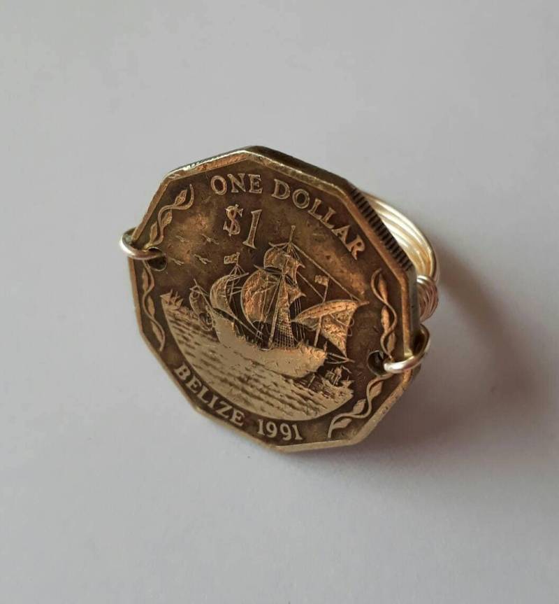 Belize 1 Dollar Drahtring von CoinCutters