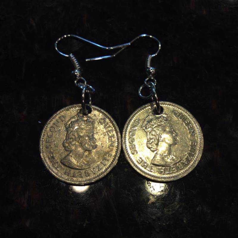 Belize 5 Cent Münze Ohrringe von CoinCutters