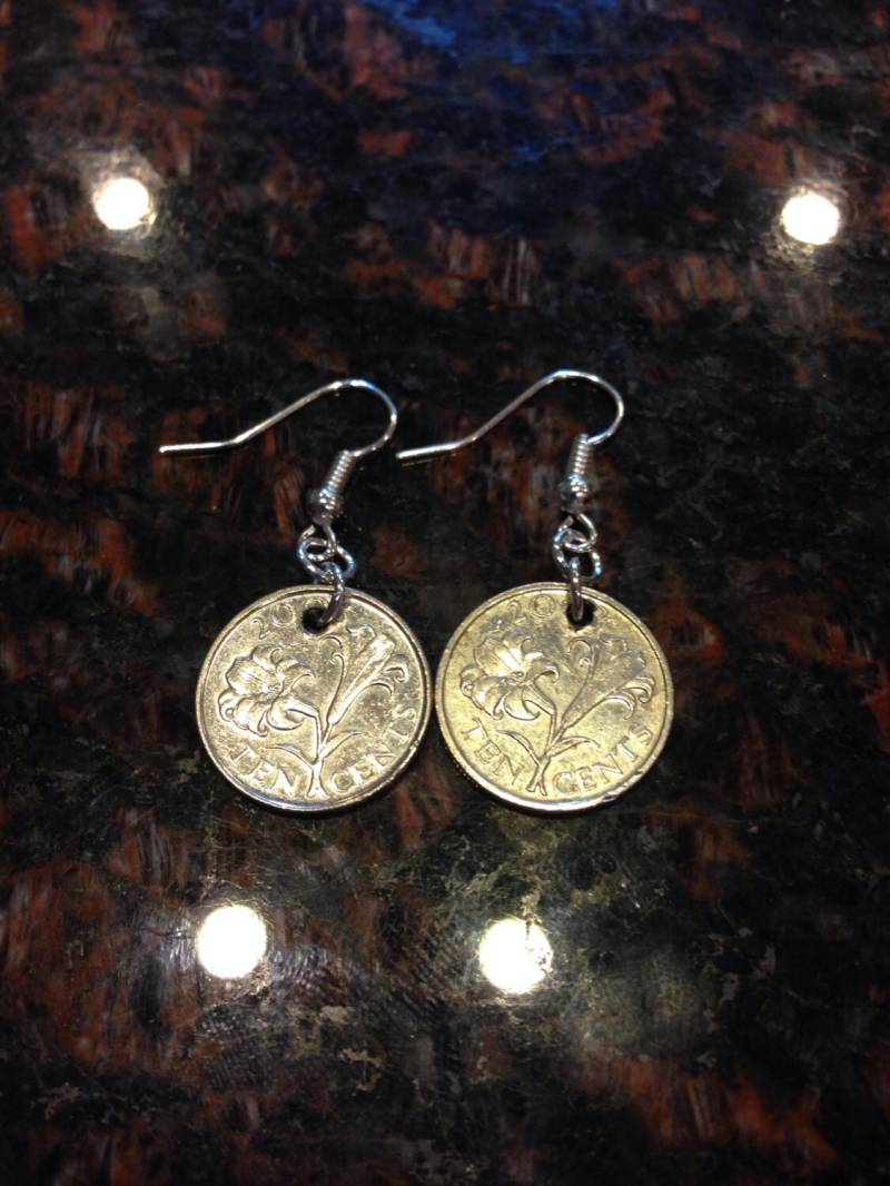 Bermuda 10 Cent Münze Ohrringe von CoinCutters