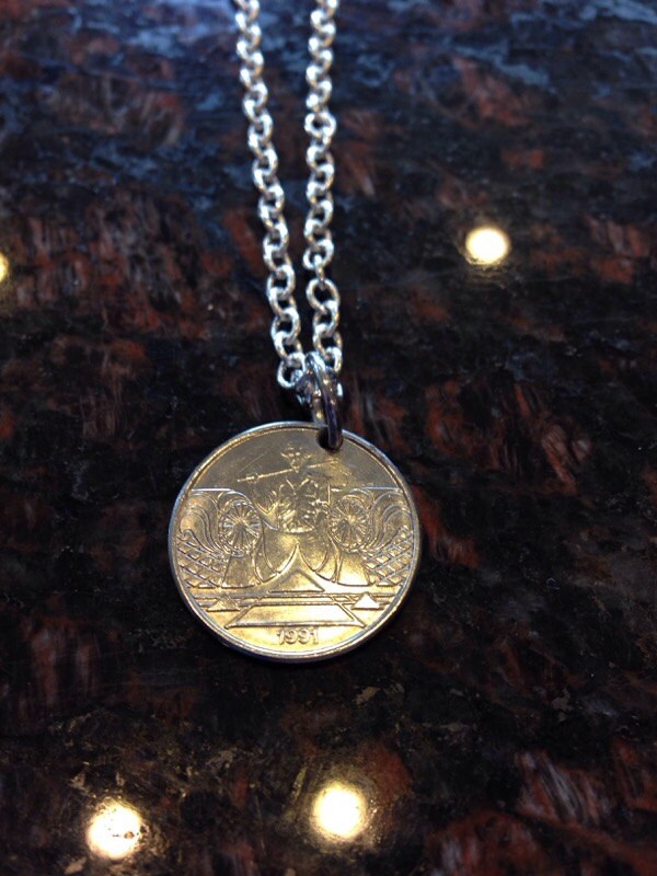 Brasilien 5 Cruzeiros Münze Halskette von CoinCutters