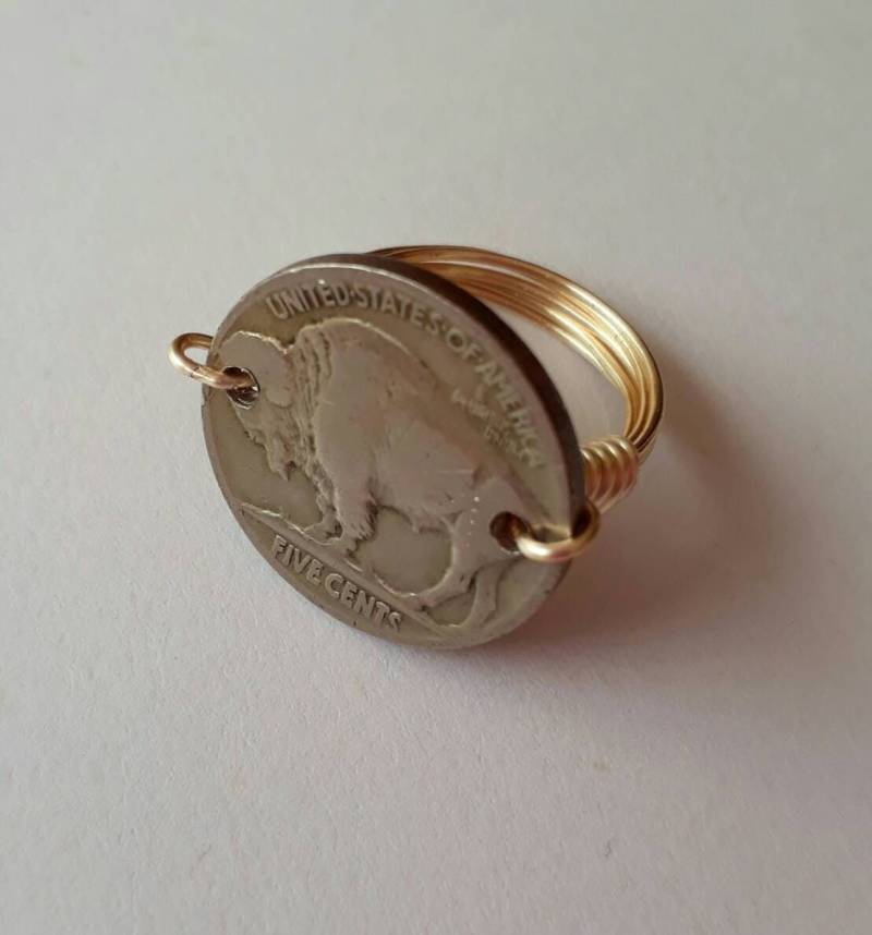 Buffalo Nickel Draht Gewickelter Ring von CoinCutters