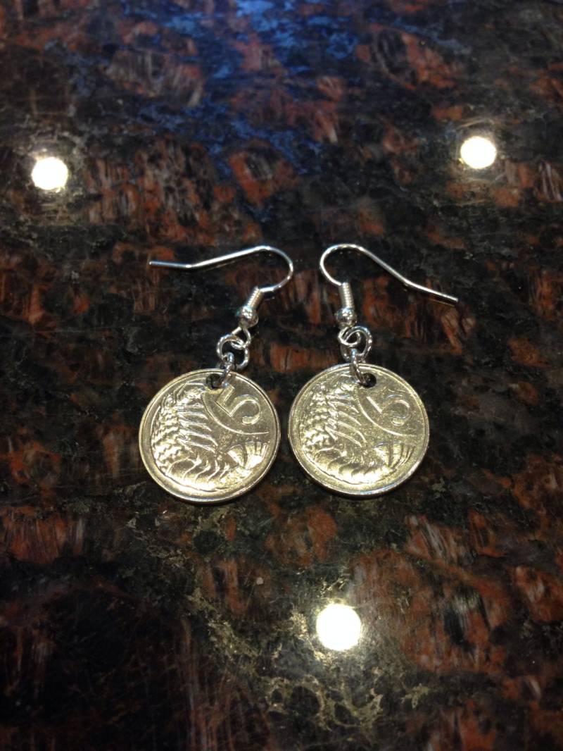 Cayman Inseln 5 Cent Münze Ohrringe von CoinCutters