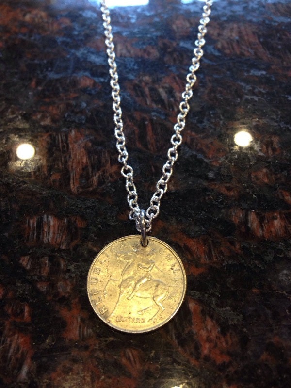 Chile 5 Pesos Münze Halskette von CoinCutters