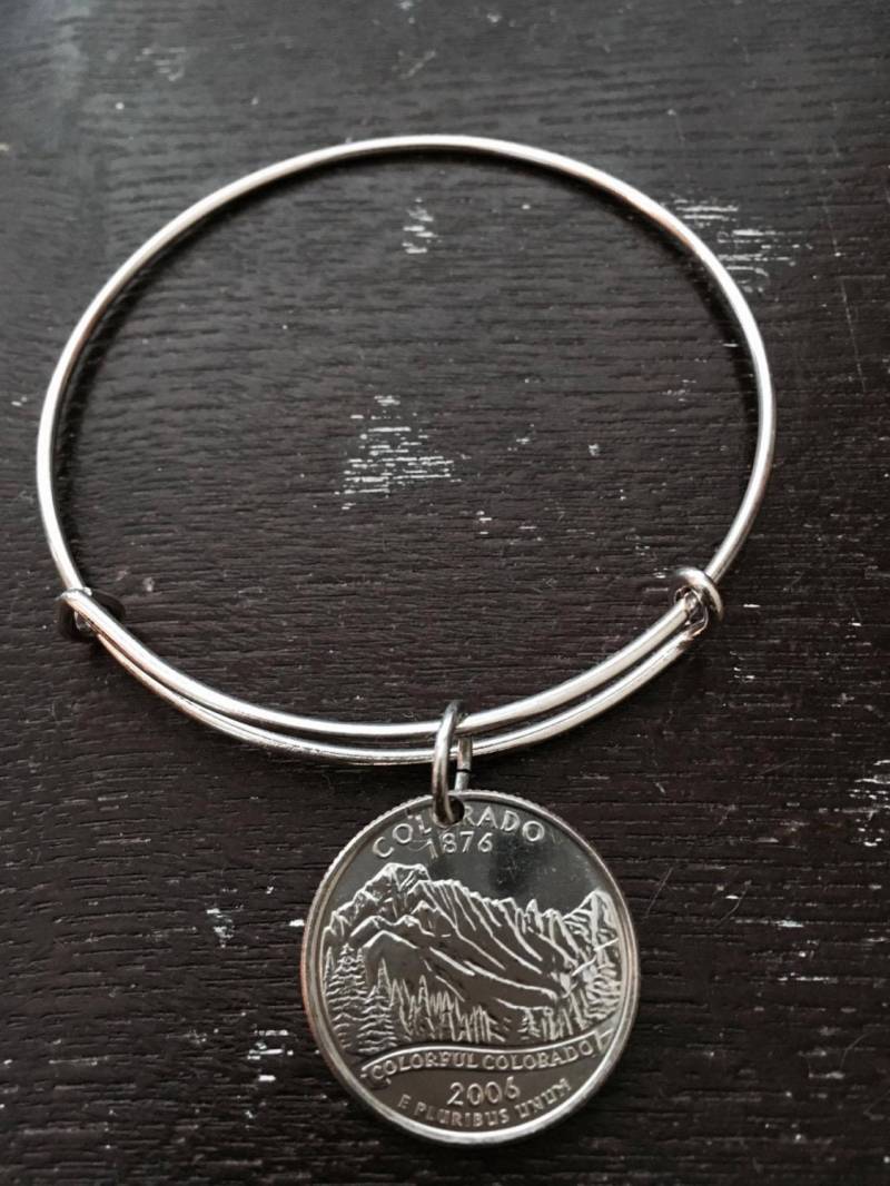 Colorado State Quarter Erweiterbare Draht Armreif von CoinCutters