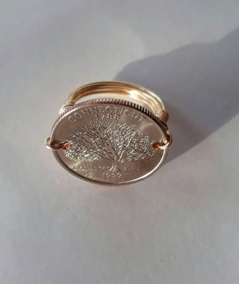 Connecticut State Viertel Draht Gewickelt Ring von CoinCutters