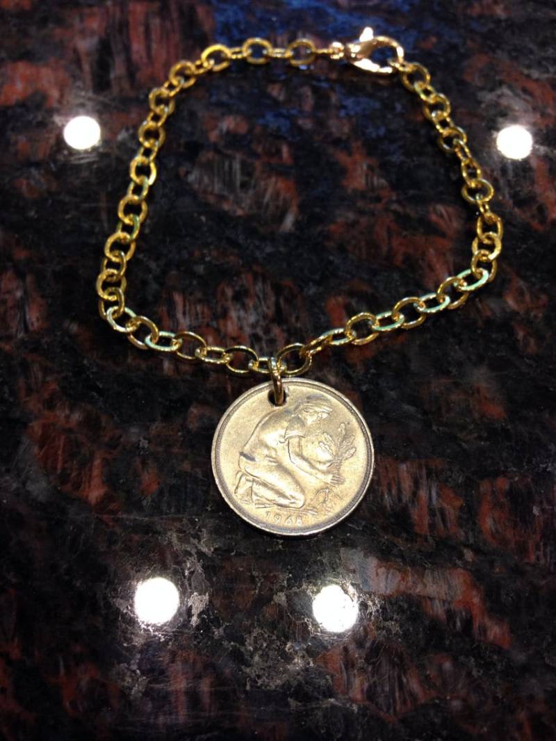 Deutschland 50 Pfennig Münze Armband von CoinCutters