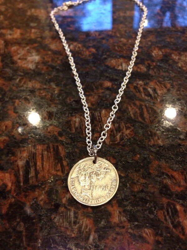 Eritrea 25 Cent Münze Halskette Mit Einem Zebra von CoinCutters