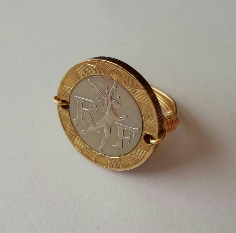Frankreich 10 Franken Draht Gewickelt Ring von CoinCutters