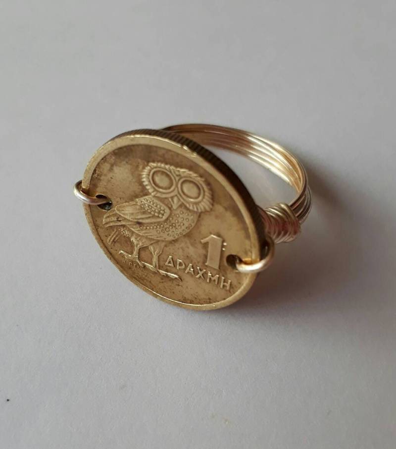 Griechenland 1 Drachme Draht Gewickelt Ring von CoinCutters