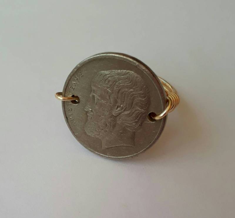 Griechenland 5 Drachme Draht Gewickelt Ring von CoinCutters