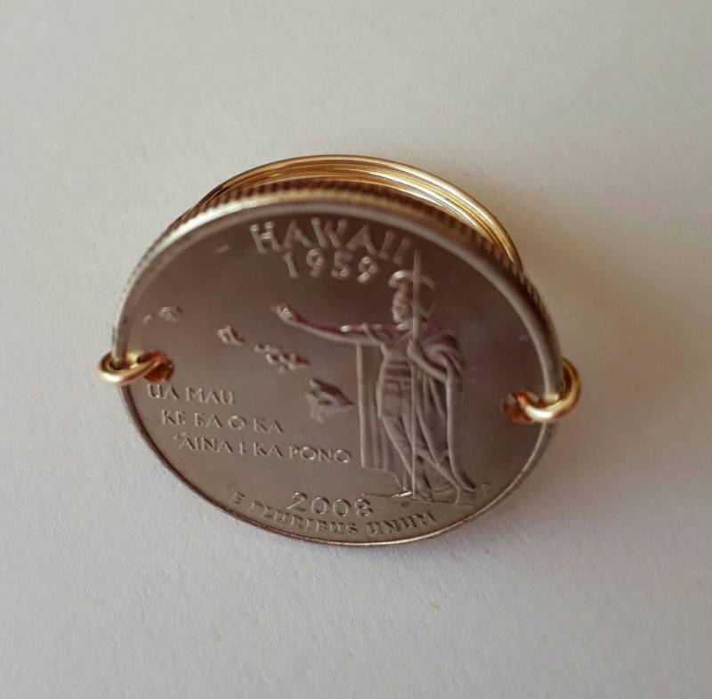 Hawaii State Viertel Draht Gewickelt Ring von CoinCutters