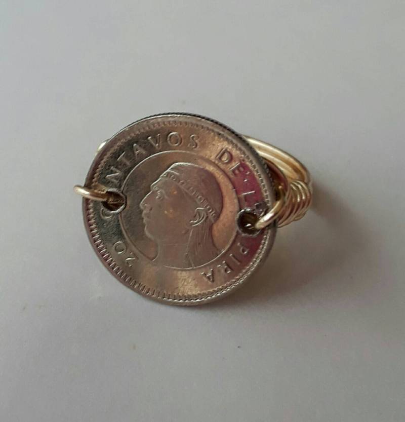 Honduras 20 Centavos Draht Gewickelt Ring von CoinCutters