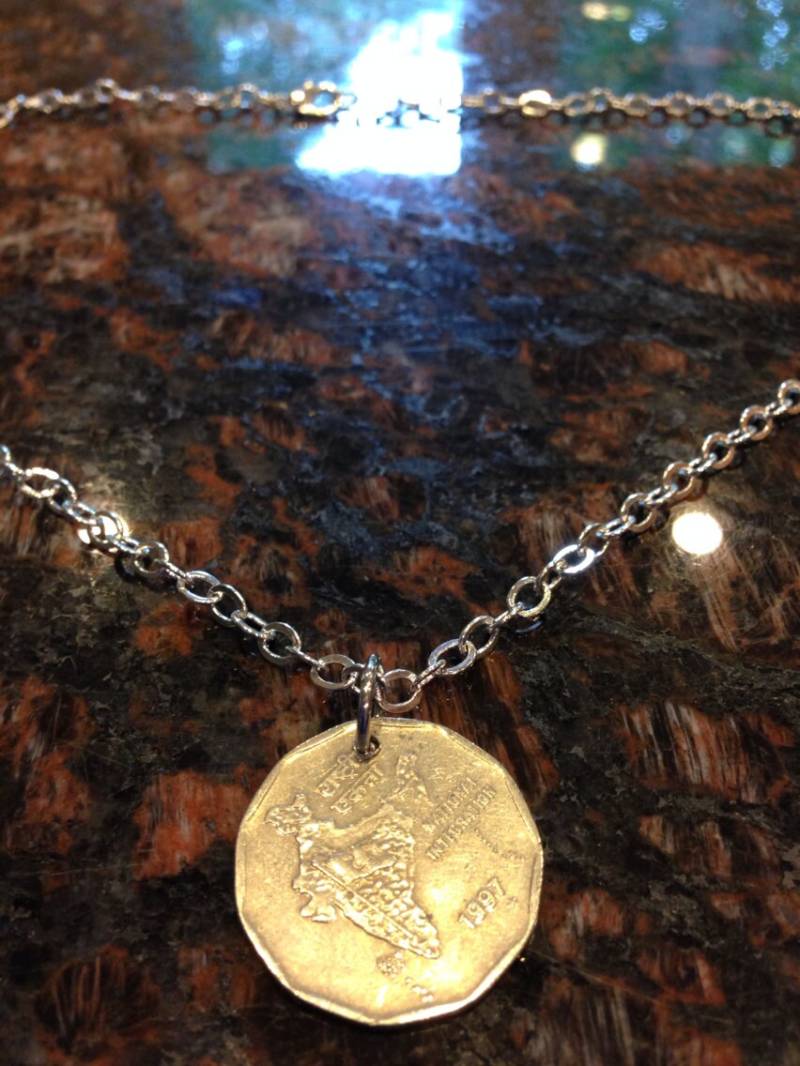 Indien 2 Rupien Münze Halskette von CoinCutters