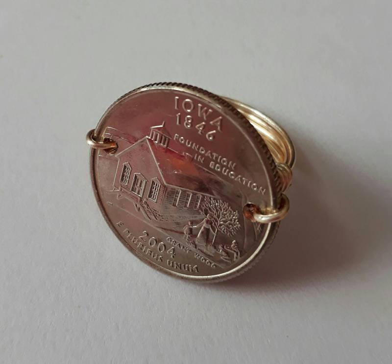 Iowa State Viertel Draht Gewickelt Ring von CoinCutters