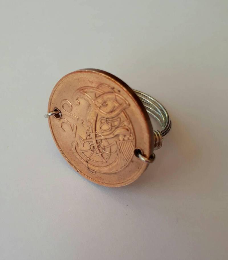 Irland 2 Pence Draht Gewickelt Ring von CoinCutters