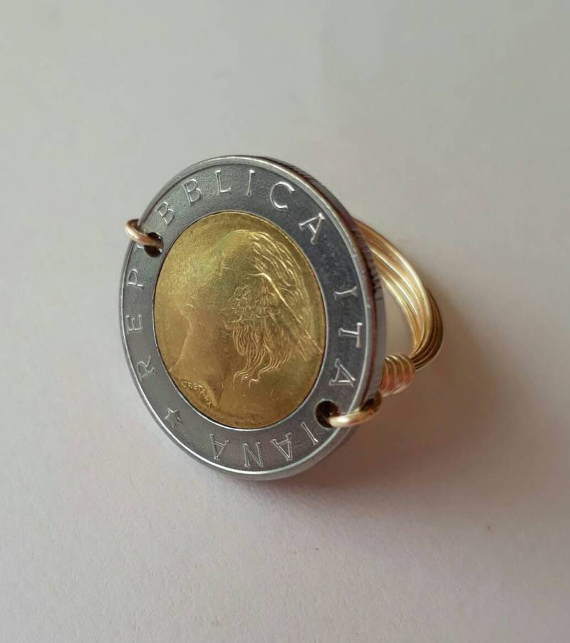 Italien 500 Lira Draht Gewickelt Ring von CoinCutters