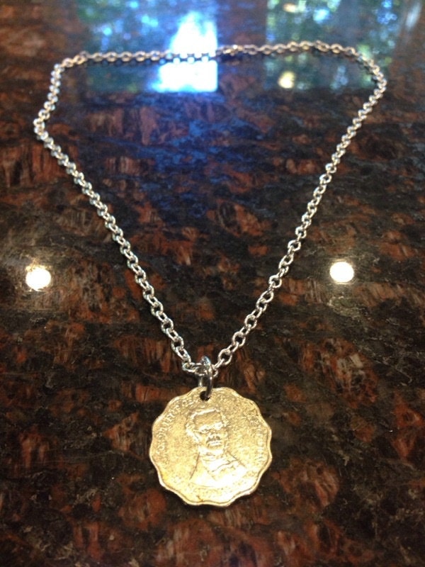 Jamaika 10 Dollar Münze Halskette-Silber von CoinCutters