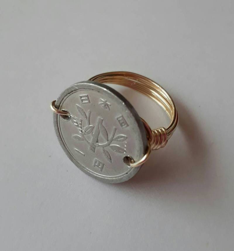 Japan 1 Yen Draht Gewickelt Ring von CoinCutters