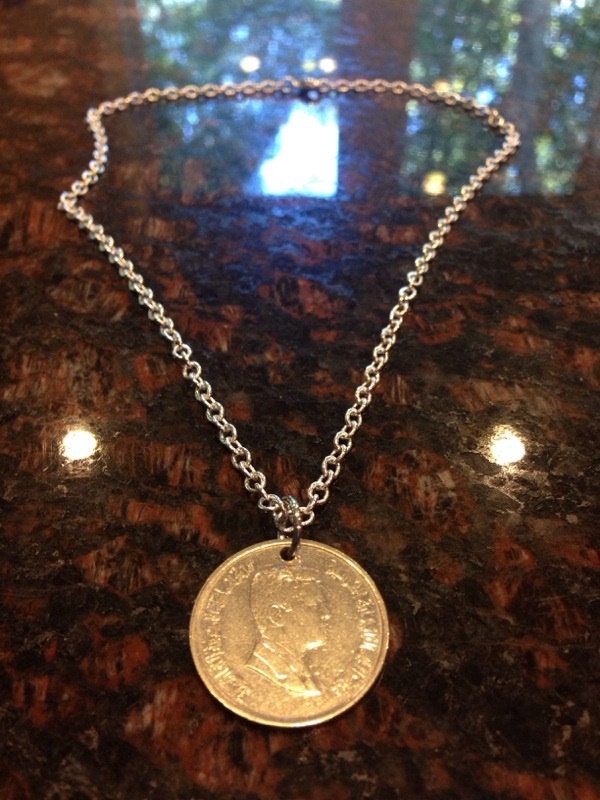 Jordan 5 Piastres Münze Halskette von CoinCutters