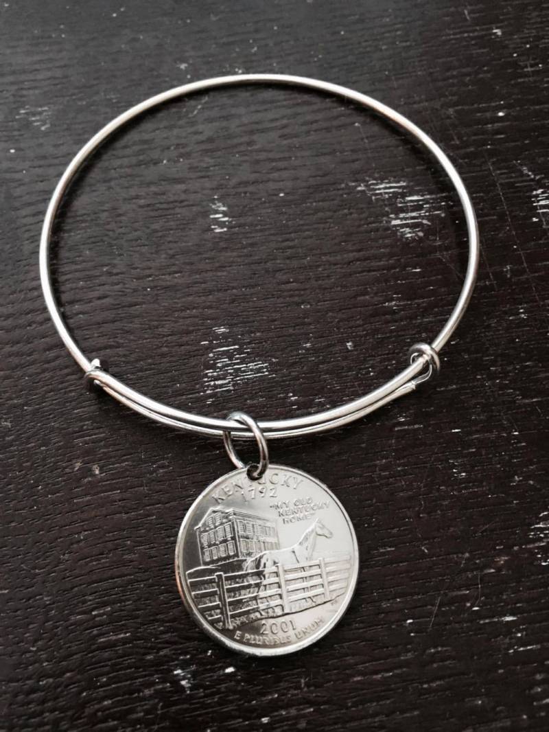 Kentucky State Quarter Erweiterbare Draht Armreif von CoinCutters