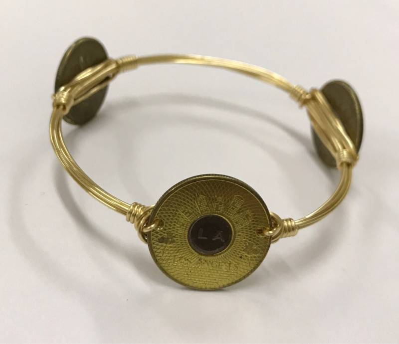 Los Angeles Transportation Token Draht Gewickelt Armreif von CoinCutters