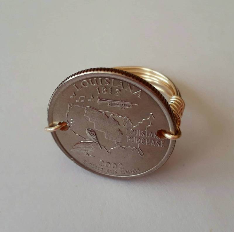 Louisiana State Viertel Draht Gewickelt Ring von CoinCutters