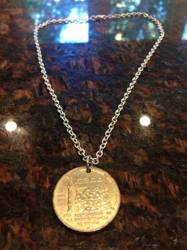 Mexiko 200 Pesos Münze Halskette von CoinCutters