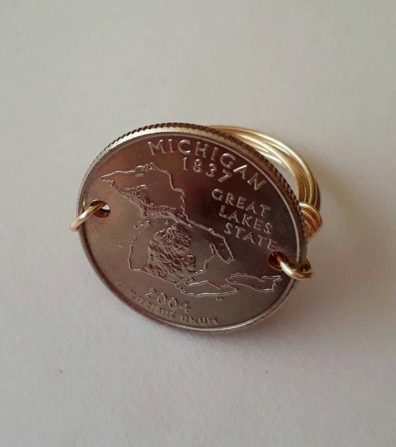 Michigan State Viertel Draht Gewickelt Ring von CoinCutters