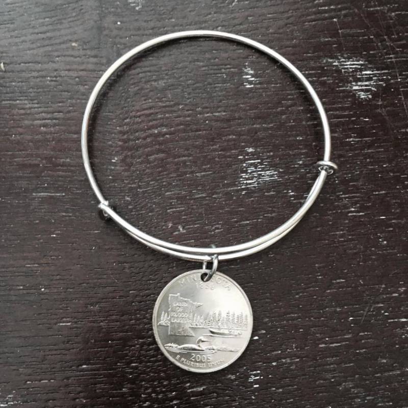 Minnesota State Quarter Erweiterbare Draht Armreif von CoinCutters