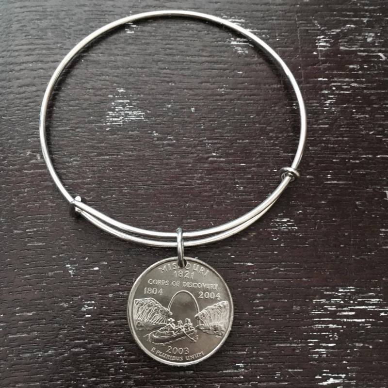 Missouri State Quarter Erweiterbare Draht Armreif von CoinCutters