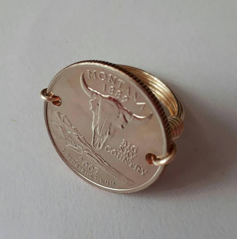 Montana State Viertel Draht Gewickelt Ring Montana State Viertel Draht Gewickelt Ring von CoinCutters