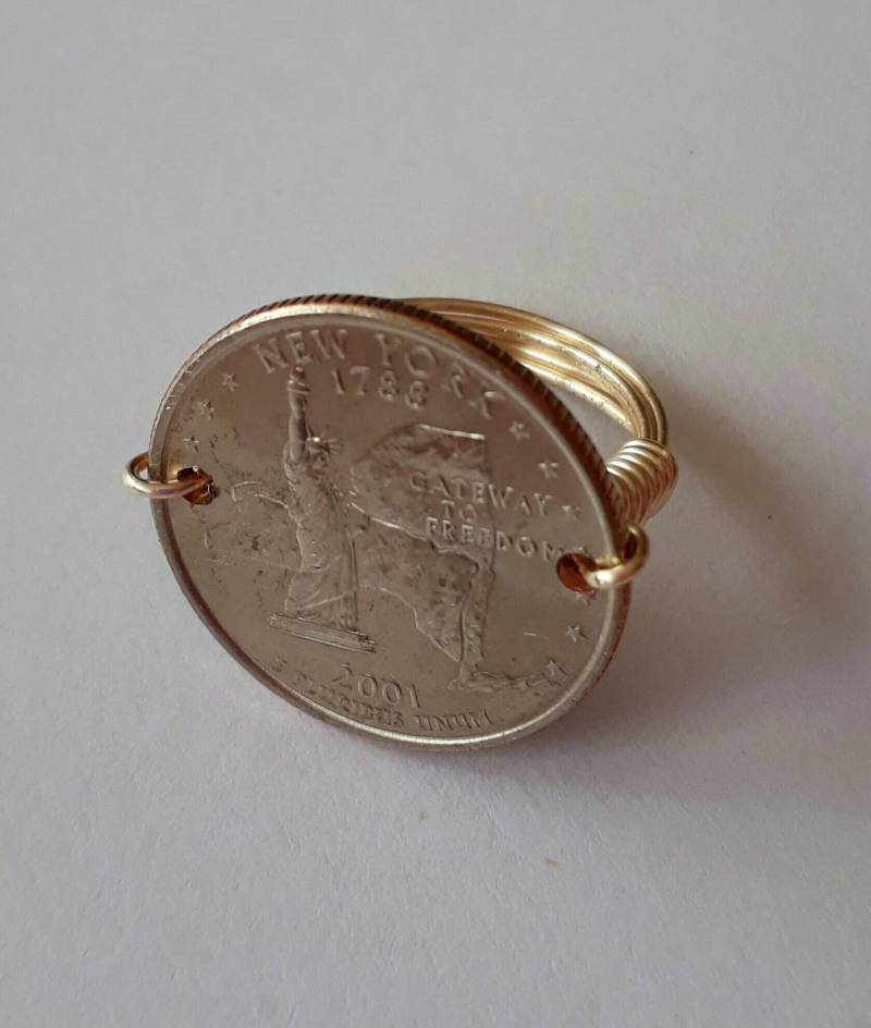 New York State Viertel Draht Gewickelt Ring von CoinCutters
