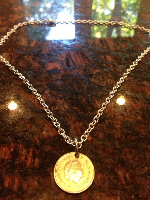 Niederlande 25 Cent Münze Halskette von CoinCutters