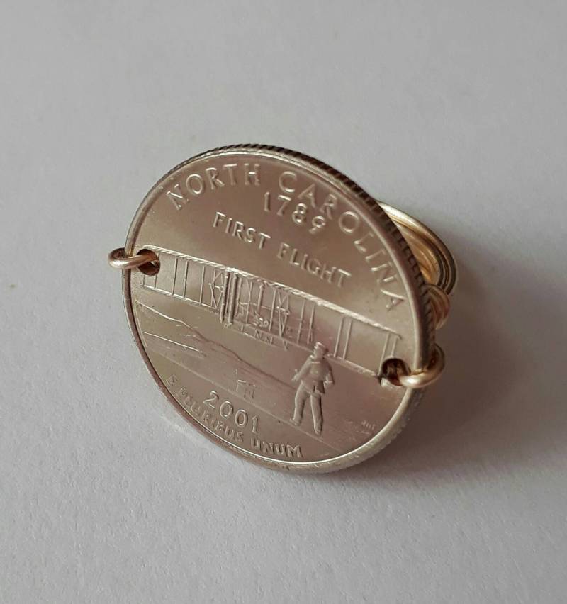 North Carolina State Viertel Draht Gewickelt Ring North Carolina State Viertel Draht Gewickelt Ring von CoinCutters