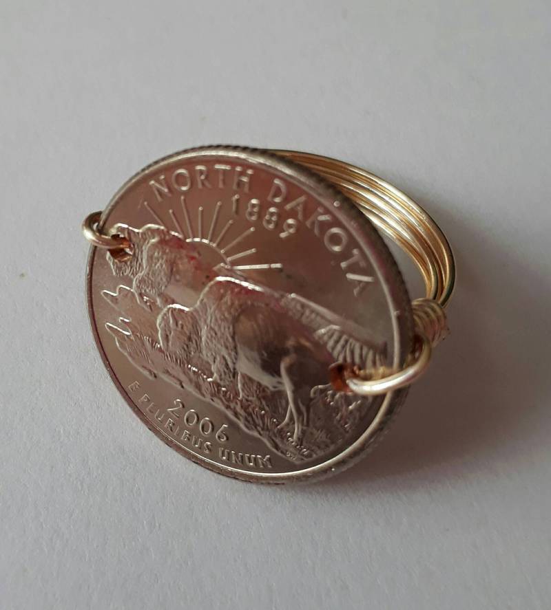 North Dakota State Viertel Draht Gewickelt Ring von CoinCutters