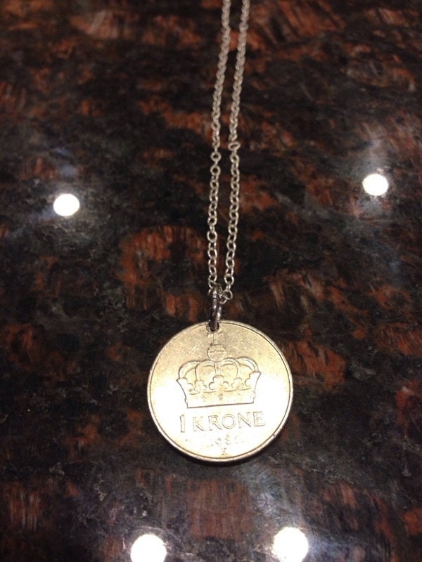 Norwegen 1 Krone Münze Halskette von CoinCutters