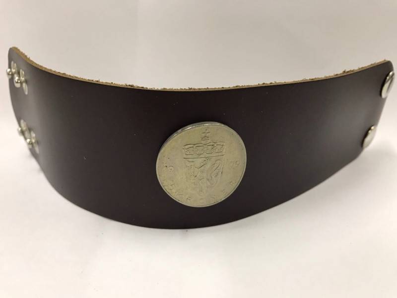Norwegen 5 Kronen Leder Manschette Münze Armband von CoinCutters