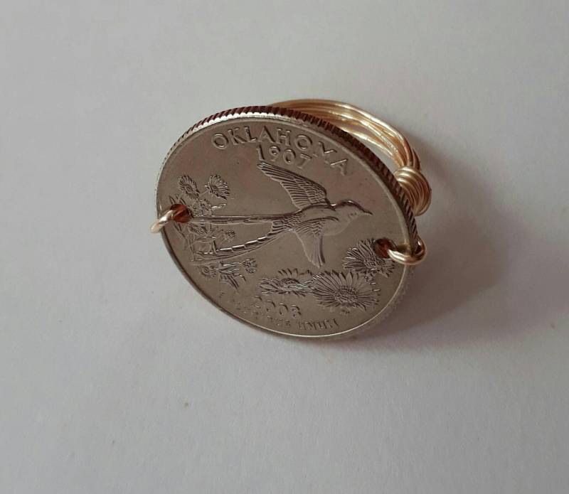 Oklahoma State Viertel Draht Gewickelt Ring von CoinCutters