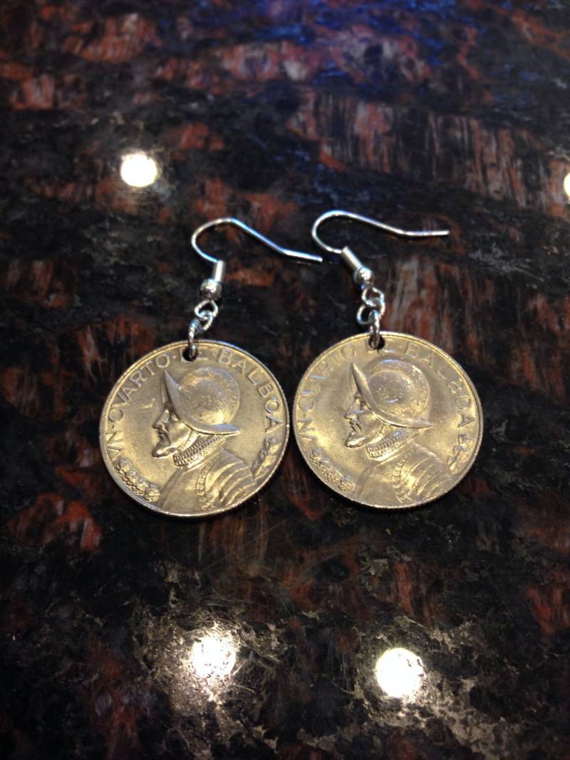 Panama 25 Cent Münze Ohrringe von CoinCutters