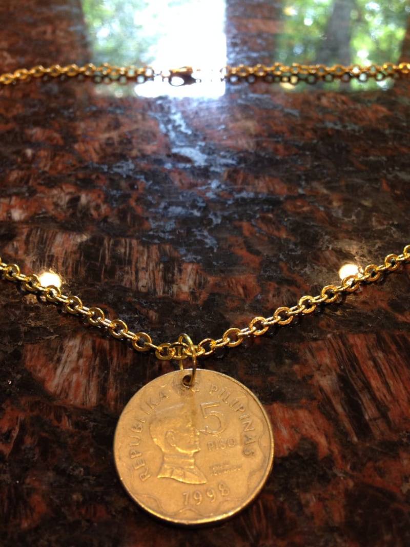 Philippinen 5 Piso Münze Halskette von CoinCutters