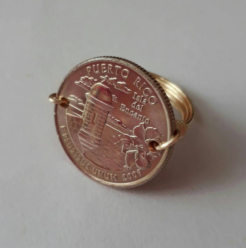"Puerto Rico State Viertel Draht Gewickelter Ring." von CoinCutters