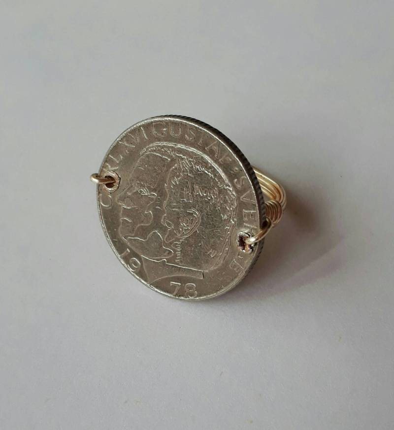Schweden 1 Kronen Draht Gewickelt Ring von CoinCutters