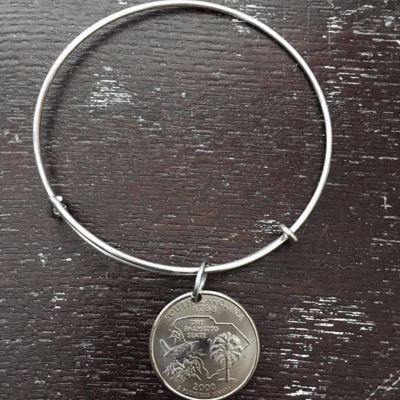 South Carolina State Quarter Erweiterbare Draht Armreif von CoinCutters