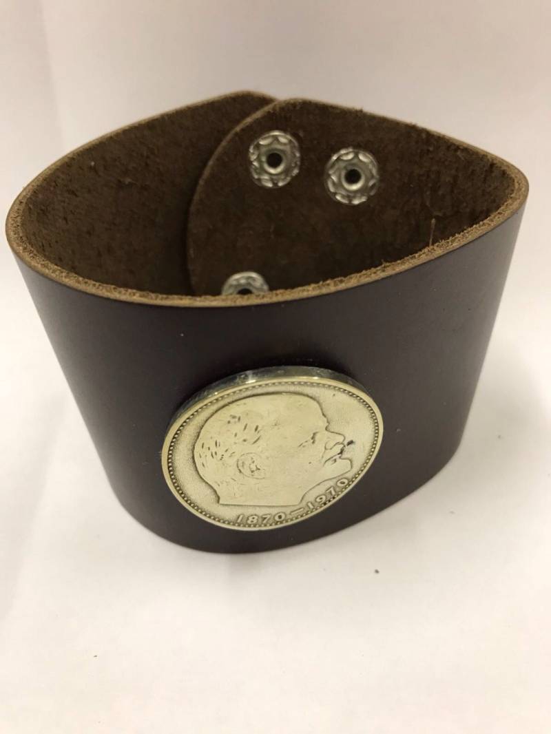 Sowjetunion 1 Rubel Leder Manschette Münze Armband von CoinCutters