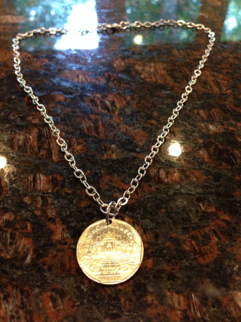 Thailand 5 Baht Münze Halskette von CoinCutters