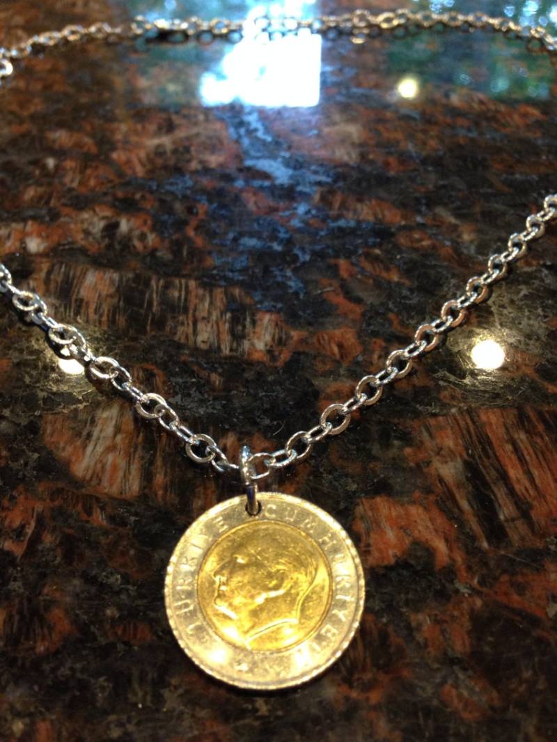 Türkei 50 Kurus Münze Halskette von CoinCutters