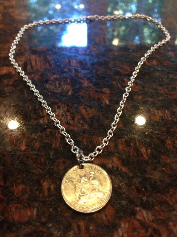 Uganda 50 Schilling Münze Halskette von CoinCutters