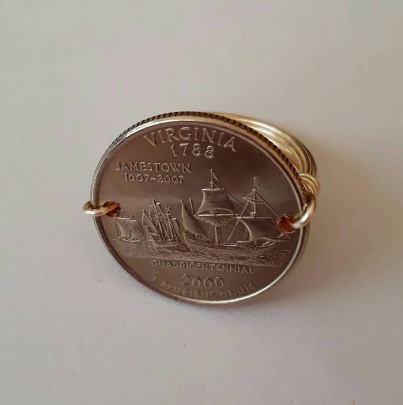 Virginia State Viertel Draht Gewickelt Ring von CoinCutters